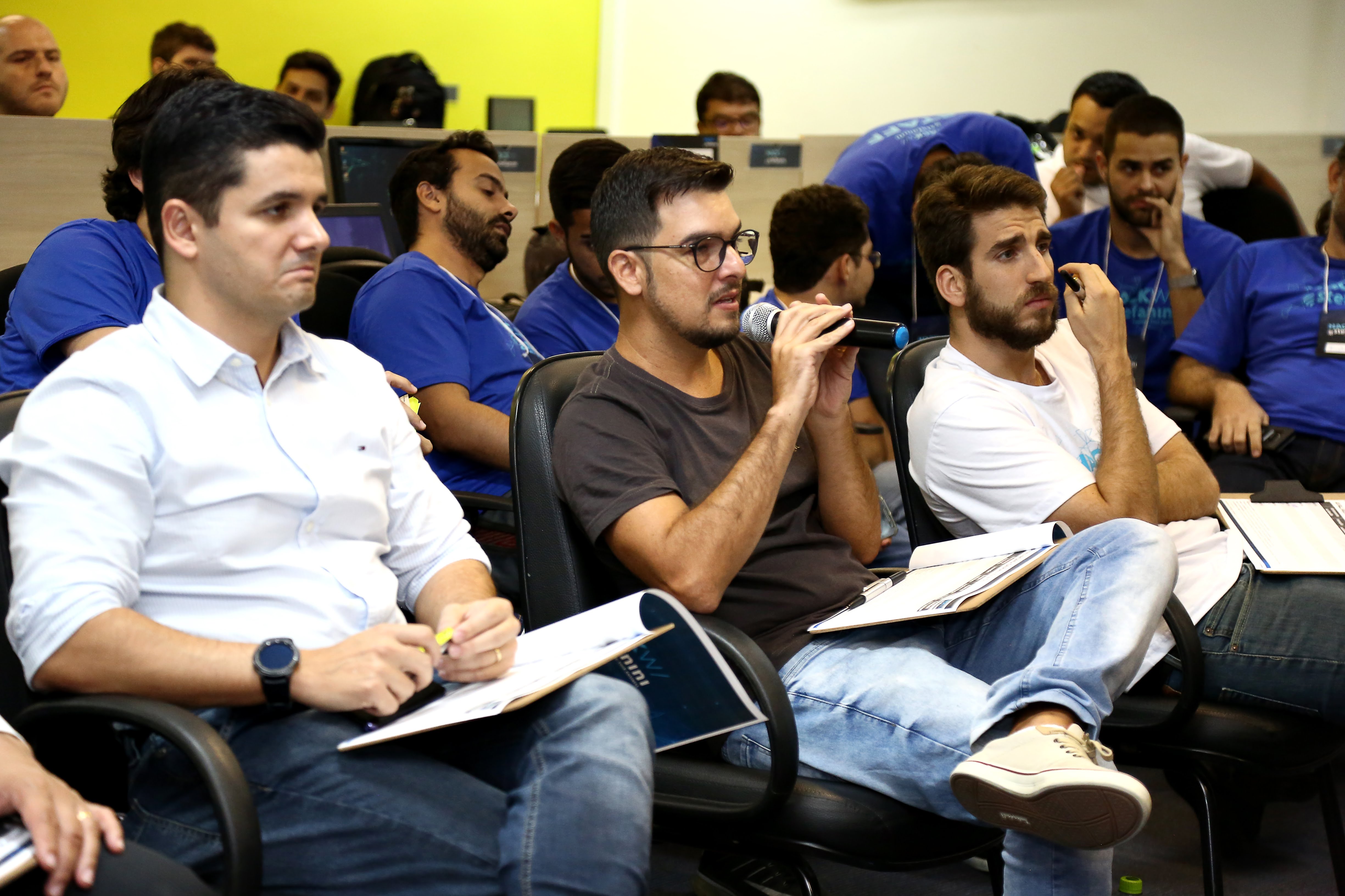 Eric Gallardo as a judge at the Stefanini Hackathon in Rio de Janeiro, Brazil