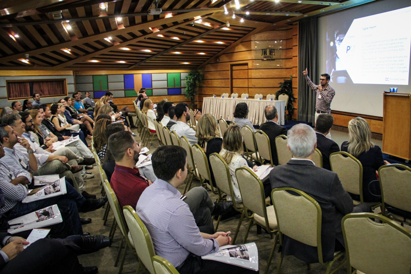 Eric Gallardo presenting about Digital Health in Rio de Janeiro, Brazil